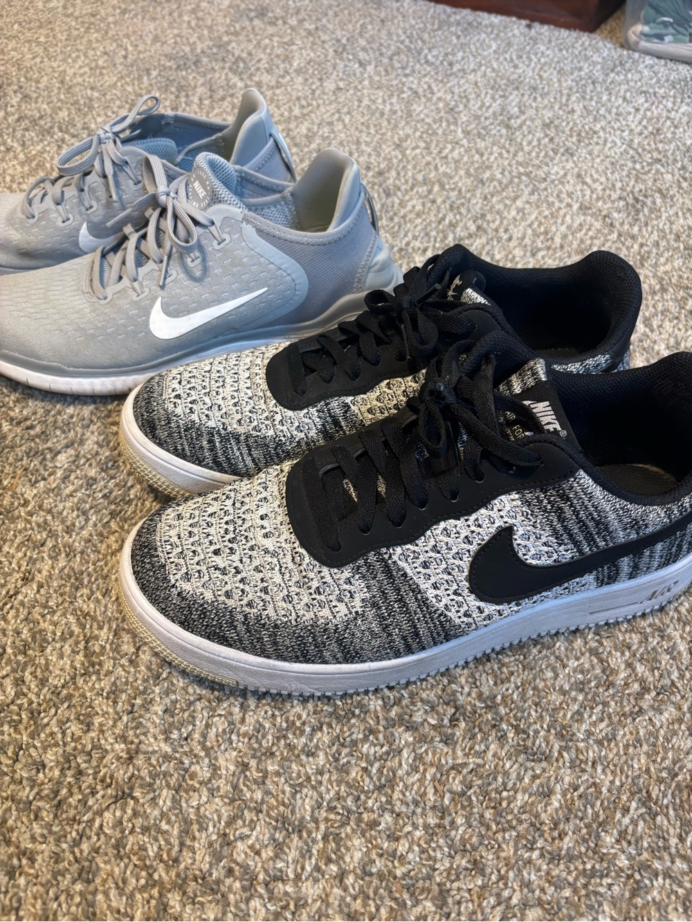 Nike Sneakers Duo - Air Force 1s and Nike Free RNs